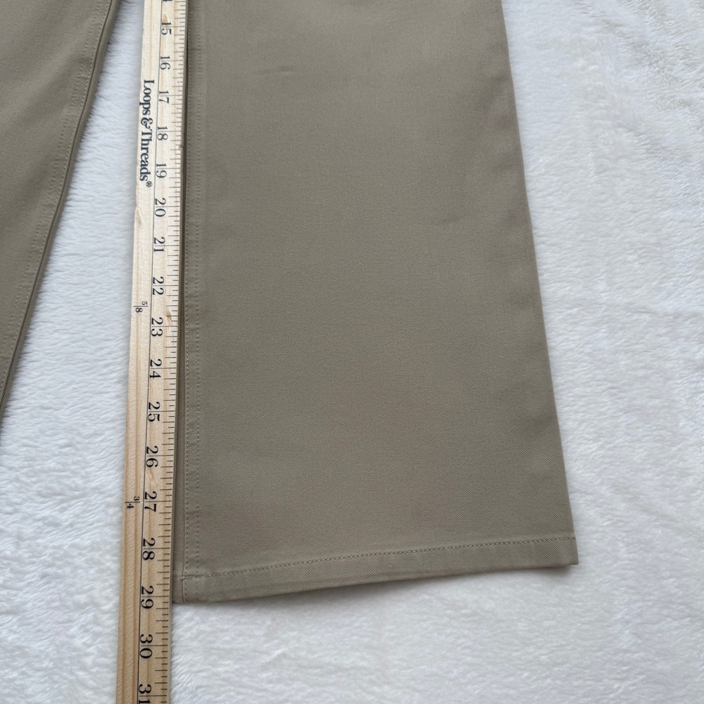 J.Crew Chino Pants Womens 4 Tan Khaki Straight Leg Cotton Stretch Twill Mid Rise - Picture 7 of 11